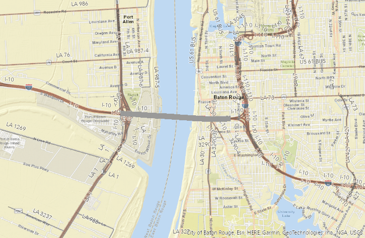 I-10 Mississippi Map